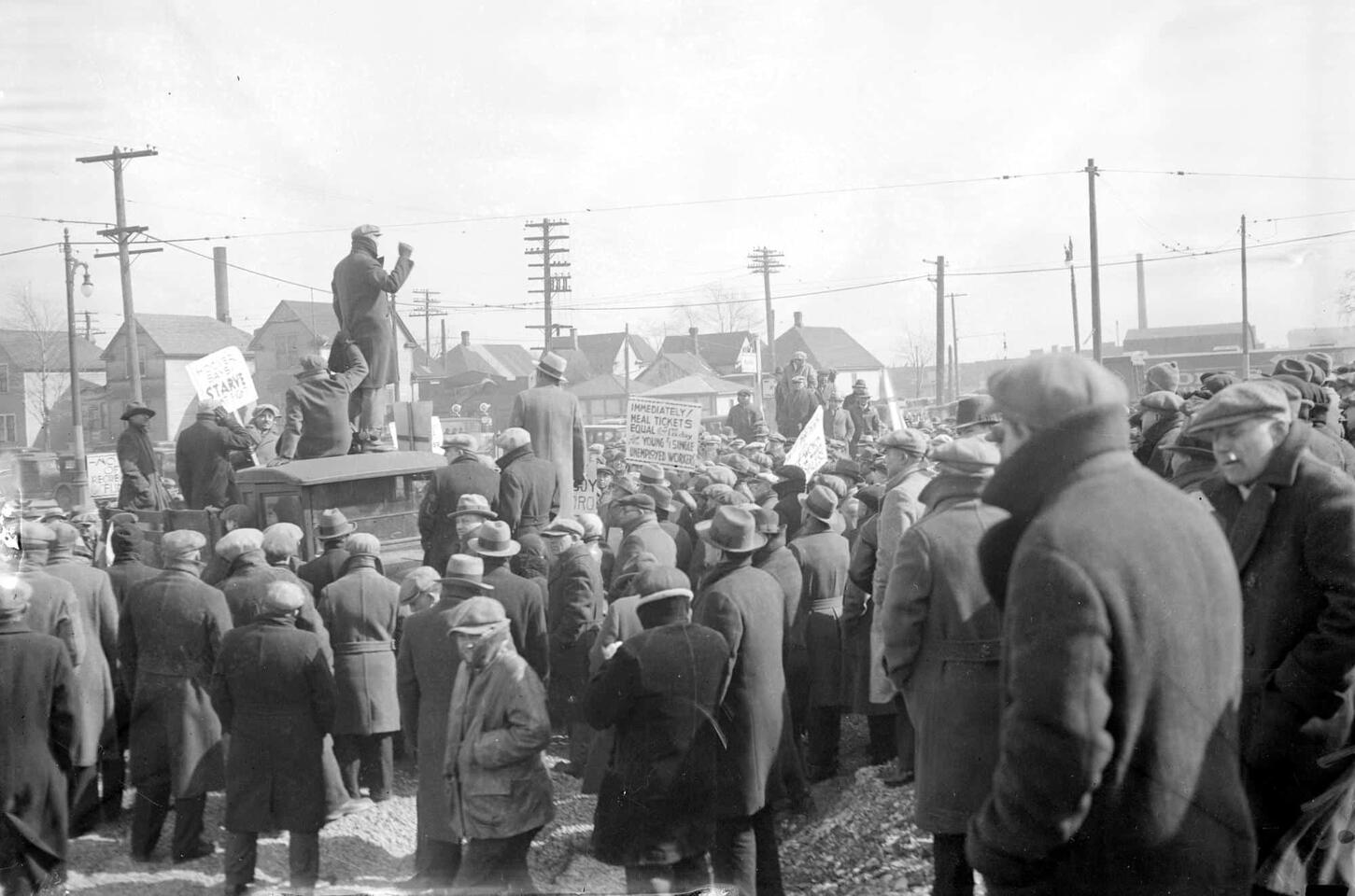 Ford Hunger March, March 7, 1932. (Courtesy of the Zinn Education Project)