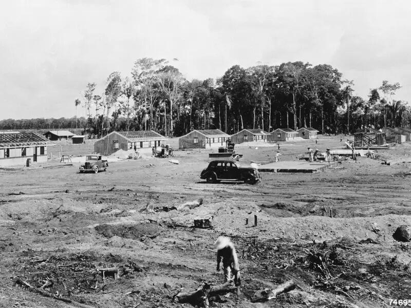 Fordlandia village being built, 1928. (Courtesy of Getty Images)