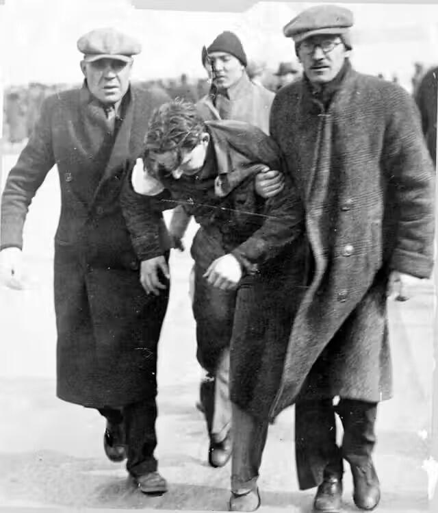 Scene from the Ford Hunger March, March 7, 1932. (Courtesy of the Zinn Education Project)